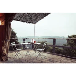 Chaise De Jardin Pliante FERMOB Bistro Métal - Muscade -Jardin Meubles Soldes Boutique 010114 chaise jardin fermob bistro metal ambiance 2