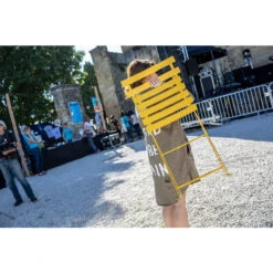 Chaise De Jardin Pliante FERMOB Bistro Métal - Miel -Jardin Meubles Soldes Boutique 010173 chaise de jardin pliante fermob bistro metal miel transport 1