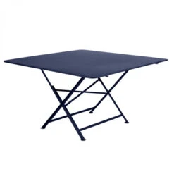Table De Jardin 8 Personnes FERMOB Cargo 128 X 128 Cm - Bleu Abysse