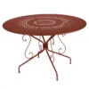 Table De Jardin 8 Personnes FERMOB Montmartre Ø 117 Cm - Ocre Rouge -Jardin Meubles Soldes Boutique 063120 table jardin fermob montmartre 117 cm ocre rouge