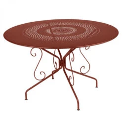Table De Jardin 8 Personnes FERMOB Montmartre Ø 117 Cm - Ocre Rouge