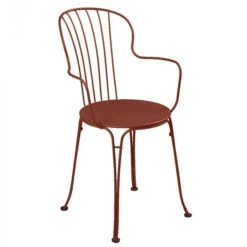 Fauteuil De Jardin Empilable FERMOB Opéra + - Ocre Rouge