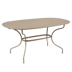 Table De Jardin Ovale 6 Personnes FERMOB Opéra + 160 X 90 Cm-Muscade