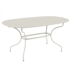 Table De Jardin Ovale 6 Personnes FERMOB Opéra + 160 X 90 Cm - Gris Argile
