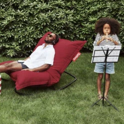 Rocking Chair Fatboy Rock'n'Roll - Noir -Jardin Meubles Soldes Boutique 103161 rocking chair fatboy rocknroll noir rouge ambiance