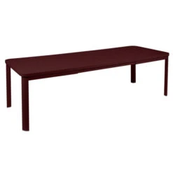Table De Jardin 10 Personnes Avec 2 Rallonges FERMOB Oléron 155 / 255 X 100 Cm - Cerise Noire