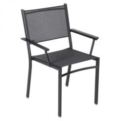 Salon De Jardin Fermob Costa 160/240 X 90 Cm Carbone, 10 Personnes -Jardin Meubles Soldes Boutique 790247st4 fauteuil jardin empilable fermob costa carbone 1