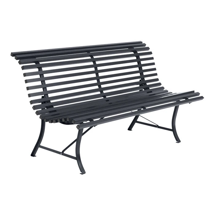 Banc De Jardin FERMOB Louisiane - Carbone 3 Banc De Jardin FERMOB Louisiane - Carbone