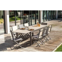 Chaise De Jardin Pliante Alizé Thema -Jardin Meubles Soldes Boutique bavela 180 270 cafe bambou thema taupex8 1