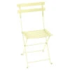 Chaise De Jardin Pliante FERMOB Bistro Métal - Citron Givré -Jardin Meubles Soldes Boutique bistro chaise metal citron givre