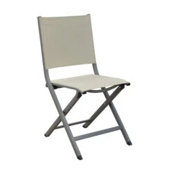 Chaise De Jardin Pliante Alizé Thema -Jardin Meubles Soldes Boutique chaise thema taupe beige 1