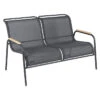 Banquette 2 Places FERMOB Coolside - Carbone -Jardin Meubles Soldes Boutique coolside banquette 2 places carbone stereo