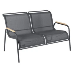 Banquette 2 Places FERMOB Coolside - Carbone