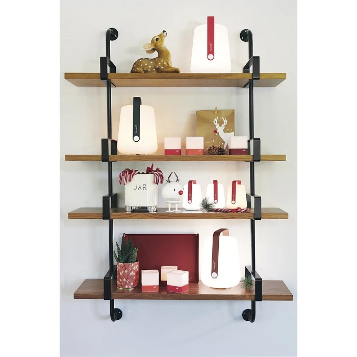 Lot De 3 Photophores FERMOB Cuub - Rouge 4 Lot De 3 Photophores FERMOB Cuub - Rouge – Image 2