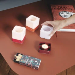 Lot De 3 Photophores FERMOB Cuub - Rouge 15 Lot De 3 Photophores FERMOB Cuub - Rouge -Jardin Meubles Soldes Boutique cuub rouge ambiance fermob 3