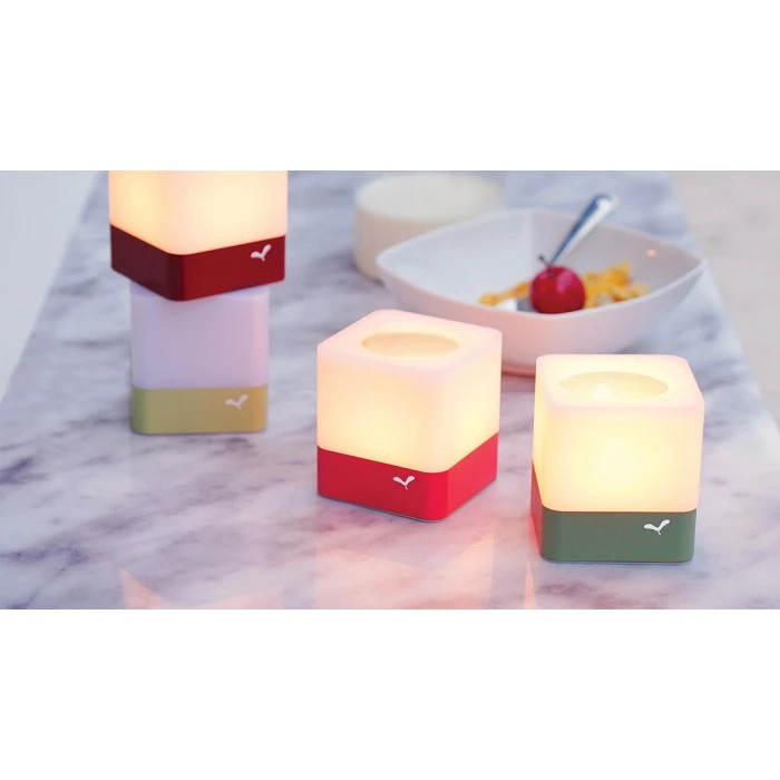 Lot De 3 Photophores FERMOB Cuub - Rouge 8 Lot De 3 Photophores FERMOB Cuub - Rouge – Image 6