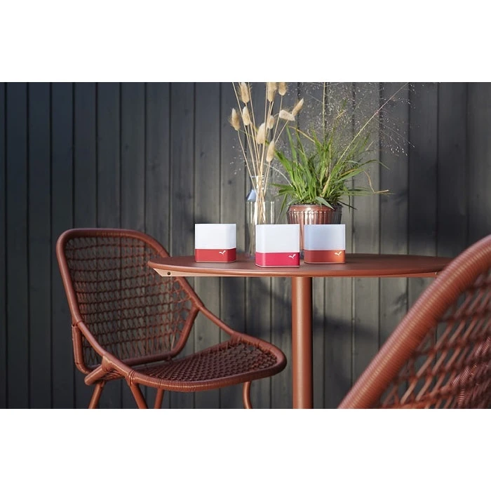 Lot De 3 Photophores FERMOB Cuub - Rouge 12 Lot De 3 Photophores FERMOB Cuub - Rouge – Image 10