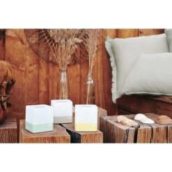 Lot De 3 Photophores FERMOB Cuub - Vert -Jardin Meubles Soldes Boutique cuub vert ambiance fermob 3