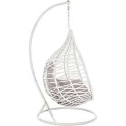 Fauteuil Œuf Suspendu Bizzotto Torres - Blanc -Jardin Meubles Soldes Boutique fauteuil bizzotto torres blanc 2