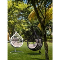 Fauteuil Œuf Suspendu Bizzotto Torres - Blanc -Jardin Meubles Soldes Boutique fauteuil bizzotto torres blanc 3