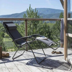 Fauteuil Relax Pliant LAFUMA RSX Polycoton - Ardoise -Jardin Meubles Soldes Boutique lfm2033.8549 fauteuil relax pliant lafuma rsx polycoton ardoise ambiance