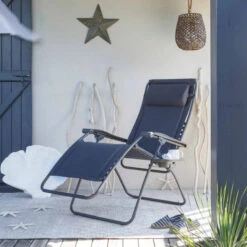 Fauteuil Relax Pliant LAFUMA RSX Clip Polycoton - Ardoise -Jardin Meubles Soldes Boutique lfm2037.8549 fauteuil relax pliant lafuma rsx clip polycoton ardoise ambiance 2