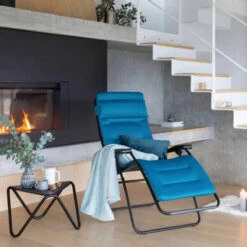Fauteuil Relax Pliant LAFUMA RSX Clip AirComfort - Coral Blue -Jardin Meubles Soldes Boutique lfm2038.6893 fauteuil relax pliant lafuma rsx clip aircomfort coral blue ambiance 2