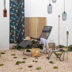 Fauteuil Relax Pliant LAFUMA RSXA Clip XL - Graphite -Jardin Meubles Soldes Boutique lfm2040.8717 fauteuil relax pliant lafuma rsxa clip xl graphite ambiance