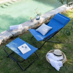 Repose-pieds LAFUMA Next Batyline Duo - Outremer -Jardin Meubles Soldes Boutique lfm2659.8225 repose pieds lafuma next batyline duo outremer ambiance