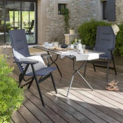 Fauteuil De Jardin Pliant LAFUMA Zen-It BeComfort - Gris Foncé -Jardin Meubles Soldes Boutique lfm2831 8902 fauteuil jardin lafuma zen it becomfort ambiance terrasse