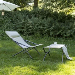 Bain De Soleil LAFUMA Transabed Batyline Iso - Seigle -Jardin Meubles Soldes Boutique lfm2863.8548 bain soleil lafuma transabed batyline iso seigle ambiance 2
