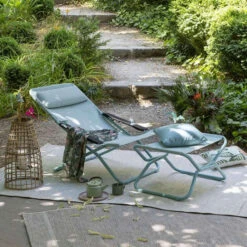 Repose-pieds LAFUMA Next Batyline Duo - Bleu -Jardin Meubles Soldes Boutique lfm2927 9258 repose pieds lafuma next bleu ambiance 2