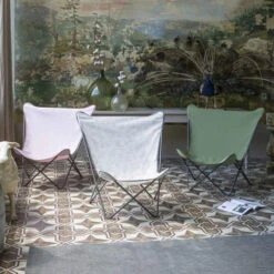 Fauteuil Pliant LAFUMA Pop Up XL Airlon - Motifs Graminée / Beige -Jardin Meubles Soldes Boutique lfm2957.9331 fauteuil relax pliant lafuma pop up xl graminee beige ambiance 2