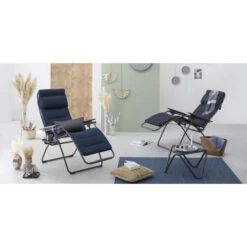 Fauteuil Relax Pliant LAFUMA Futura BeComfort - Gris Foncé -Jardin Meubles Soldes Boutique lfm3130 fauteuil relax pliant lafuma futura becomfort ambiance 2 min