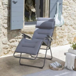 Fauteuil Relax Pliant LAFUMA Futura BeComfort XL - Argent 7 Fauteuil Relax Pliant LAFUMA Futura BeComfort XL - Argent -Jardin Meubles Soldes Boutique lfm3131.8901 fauteuil relax pliant lafuma futura becomfort xl argent ambiance