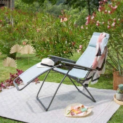 Fauteuil Relax Pliant LAFUMA Futura Velio Néo - Eva -Jardin Meubles Soldes Boutique lfm3138 fauteuil relax pliant lafuma futura velio neo bleu 1