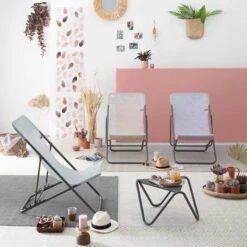 Chaise Longue LAFUMA Maxi Transat Velio Néo - Ipanema -Jardin Meubles Soldes Boutique lfm5029 9532 chaise longue lafuma maxi transat velio neo ipanema ambiance 2