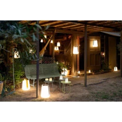 Lot De 3 Lampes Nomades FERMOB Balad H 12 Cm - Ocre Rouge -Jardin Meubles Soldes Boutique lot 3 lampes nomades fermob balad 12cm ambiance