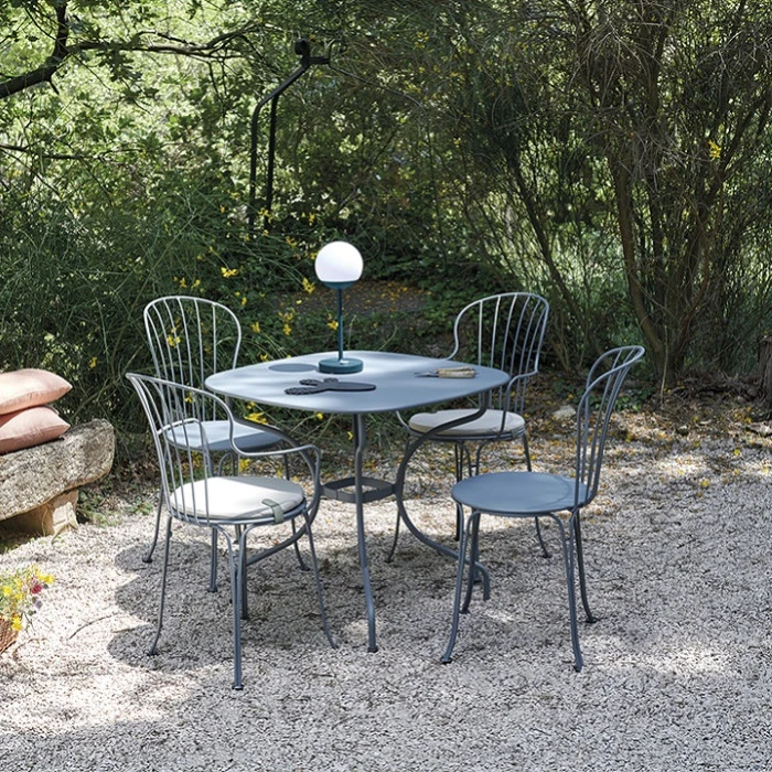 Salon De Jardin Fermob Opéra + 82 X 82 Cm, Gris Orage, 4 Personnes 3 Salon De Jardin Fermob Opéra + 82 X 82 Cm, Gris Orage, 4 Personnes