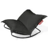 Pack Rocking Chair Rock'n'Roll Noir + Pouf Original Outdoor Gris Orage Fatboy