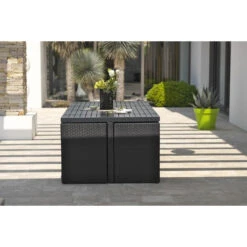 Salon De Jardin DCB Encastrable - Plateau En Aluminium, 10 Personnes -Jardin Meubles Soldes Boutique pvc 10 alu n 02 min
