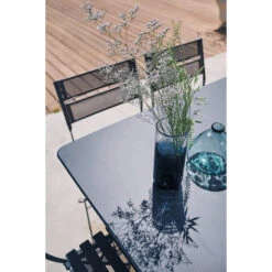 Salon De Jardin Fermob Cargo 128 X 90 Cm Bleu Acapulco, 6 Personnes -Jardin Meubles Soldes Boutique table rectangulaire cargo table fermob 1