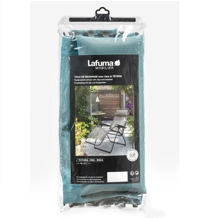 Toile De Rechange + Têtière LAFUMA Pour Fauteuil Relax Futura-Lac 3 Toile De Rechange + Têtière LAFUMA Pour Fauteuil Relax Futura-Lac